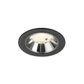 NUMINOS® S, luminária para encastrar no teto, preta/cromada 4000 K 55°