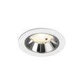 NUMINOS® S, luminária para encastrar no teto, brance/cromada 4000 K 20°