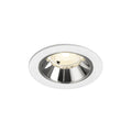 NUMINOS® S, luminária para encastrar no teto, brance/cromada 4000 K 40°