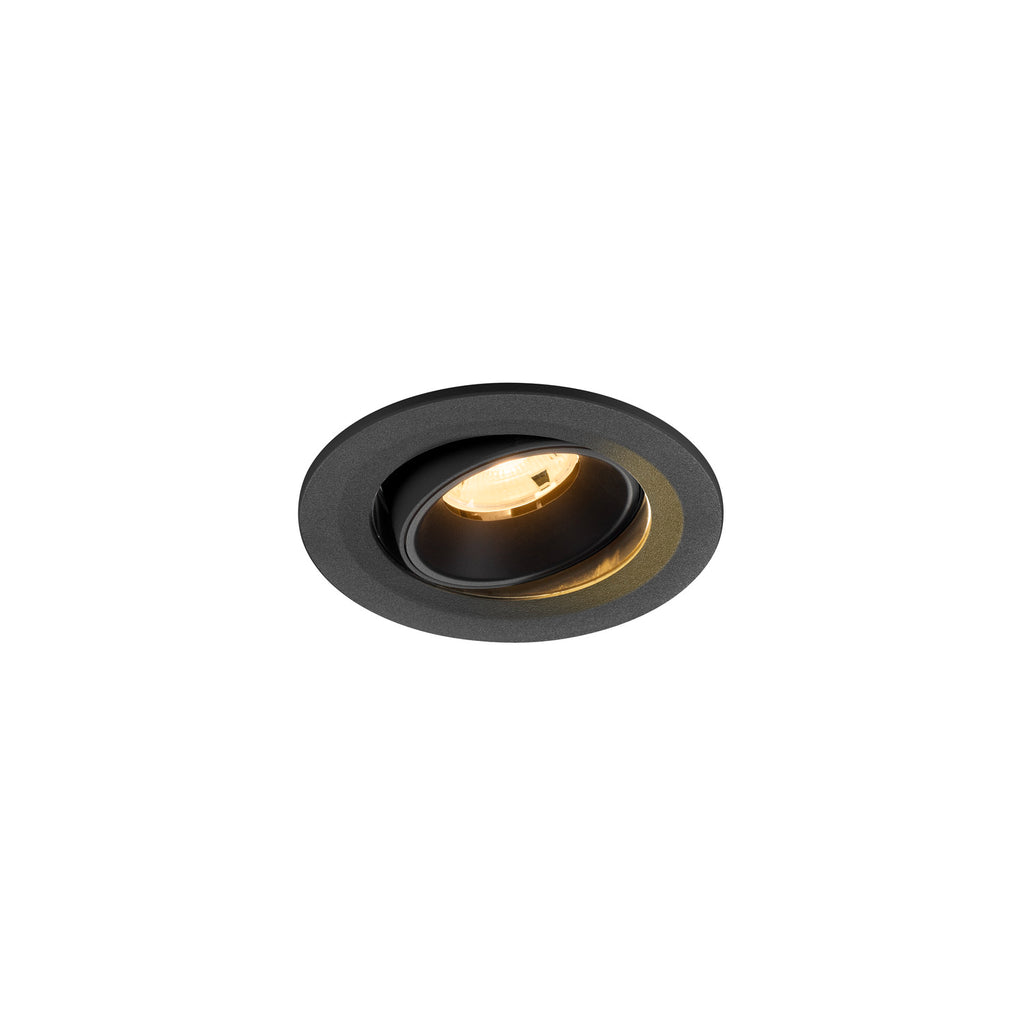 NUMINOS® MOVE S, Luminária de teto embutida, 3000 K, 20°, IP20, redonda, preta