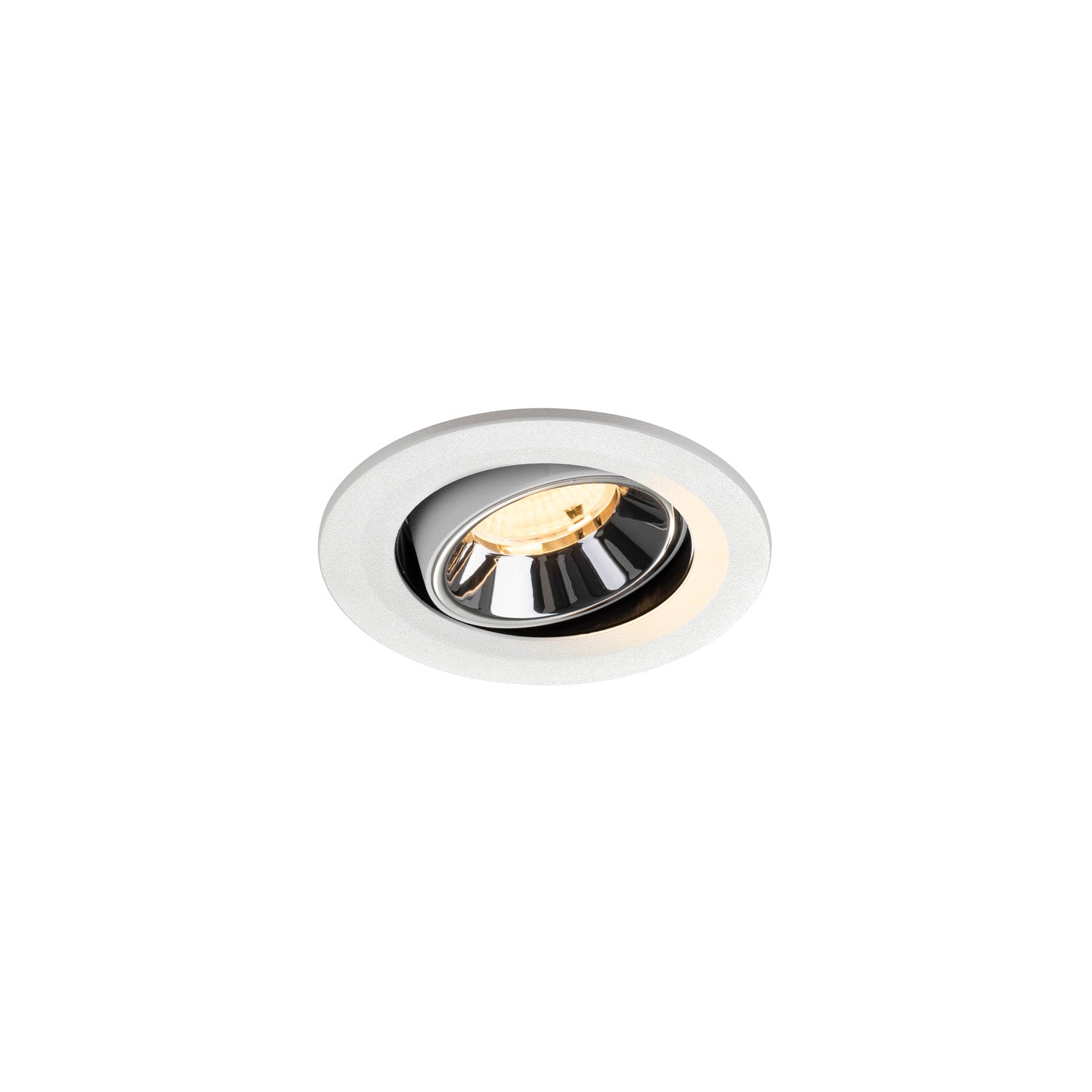 NUMINOS® MOVE S, luminária para encastrar no teto, brance/cromada 3000 K 55°