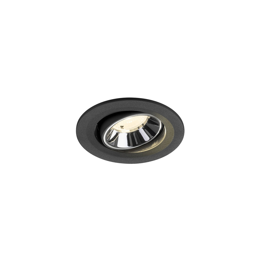 NUMINOS® MOVE S, luminária para encastrar no teto, preta/cromada 4000 K 40°