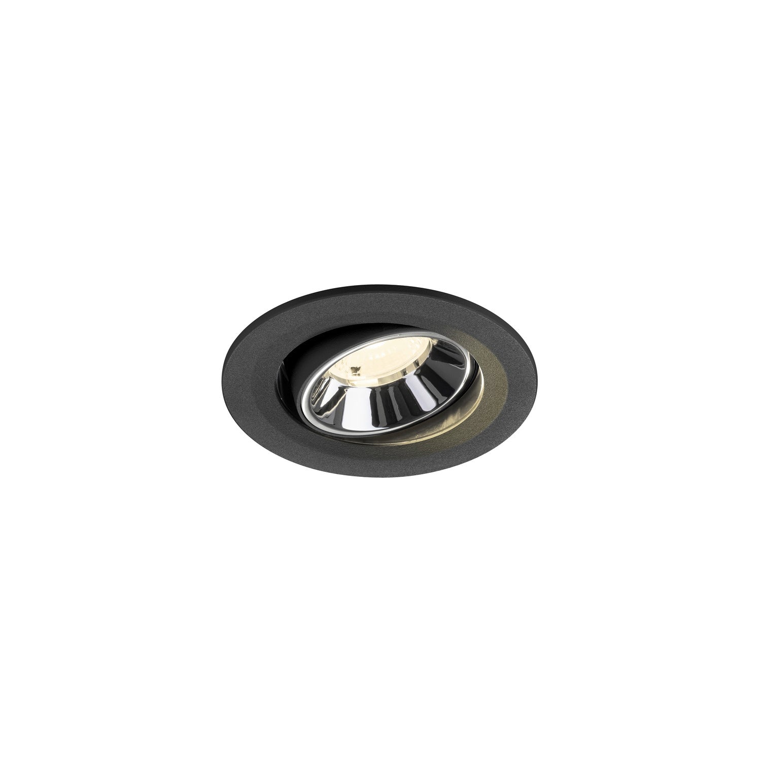 NUMINOS® MOVE S, luminária para encastrar no teto, preta/cromada 4000 K 40°