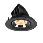 NUMINOS® GIMBLE M, luminária para encastrar no teto, preta/cromada 2700 K 20°