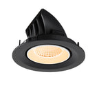 NUMINOS® GIMBLE M, Luminária de teto embutida, 2700 K, 40°, preto / branco