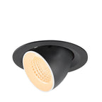 NUMINOS® GIMBLE M, Luminária de teto embutida, 2700 K, 55°, preto / branco