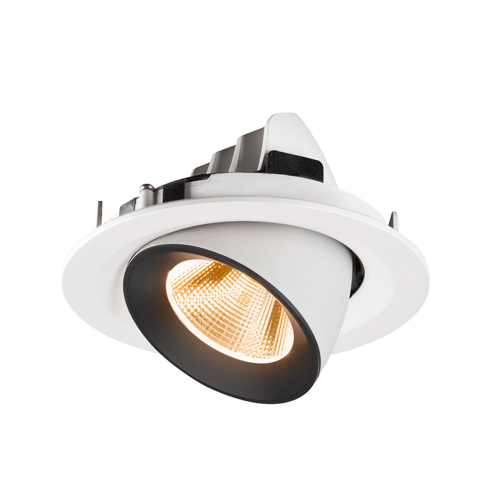 NUMINOS® GIMBLE M, luminária para encastrar no teto, brance/preta 2700 K 20°