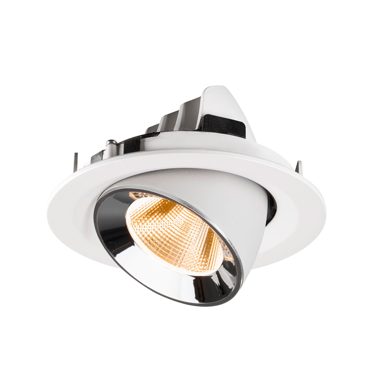 NUMINOS® GIMBLE M, luminária para encastrar no teto, brance/cromada 2700 K 20°