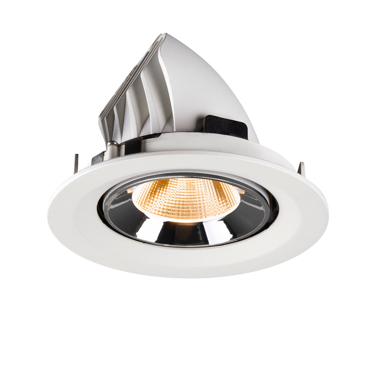 NUMINOS® GIMBLE M, luminária para encastrar no teto, brance/cromada 2700 K 20°