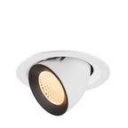 NUMINOS® GIMBLE M, luminária para encastrar no teto, brance/preta 2700 K 40°