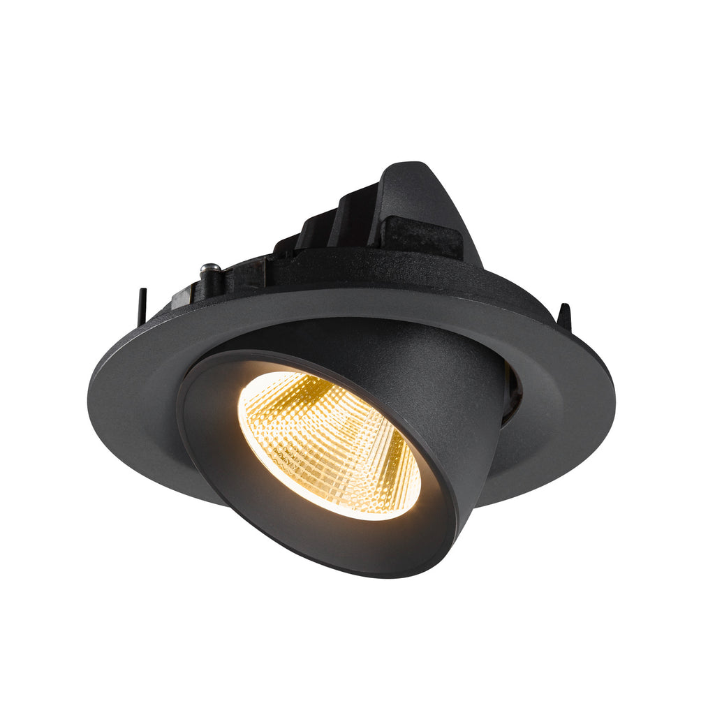 NUMINOS® GIMBLE M, Luminária de teto embutida, 3000 K, 20°, preto