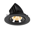 NUMINOS® GIMBLE M, luminária para encastrar no teto, preta/cromada 3000 K 20°