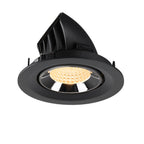 NUMINOS® GIMBLE M, luminária para encastrar no teto, preta/cromada 3000 K 55°