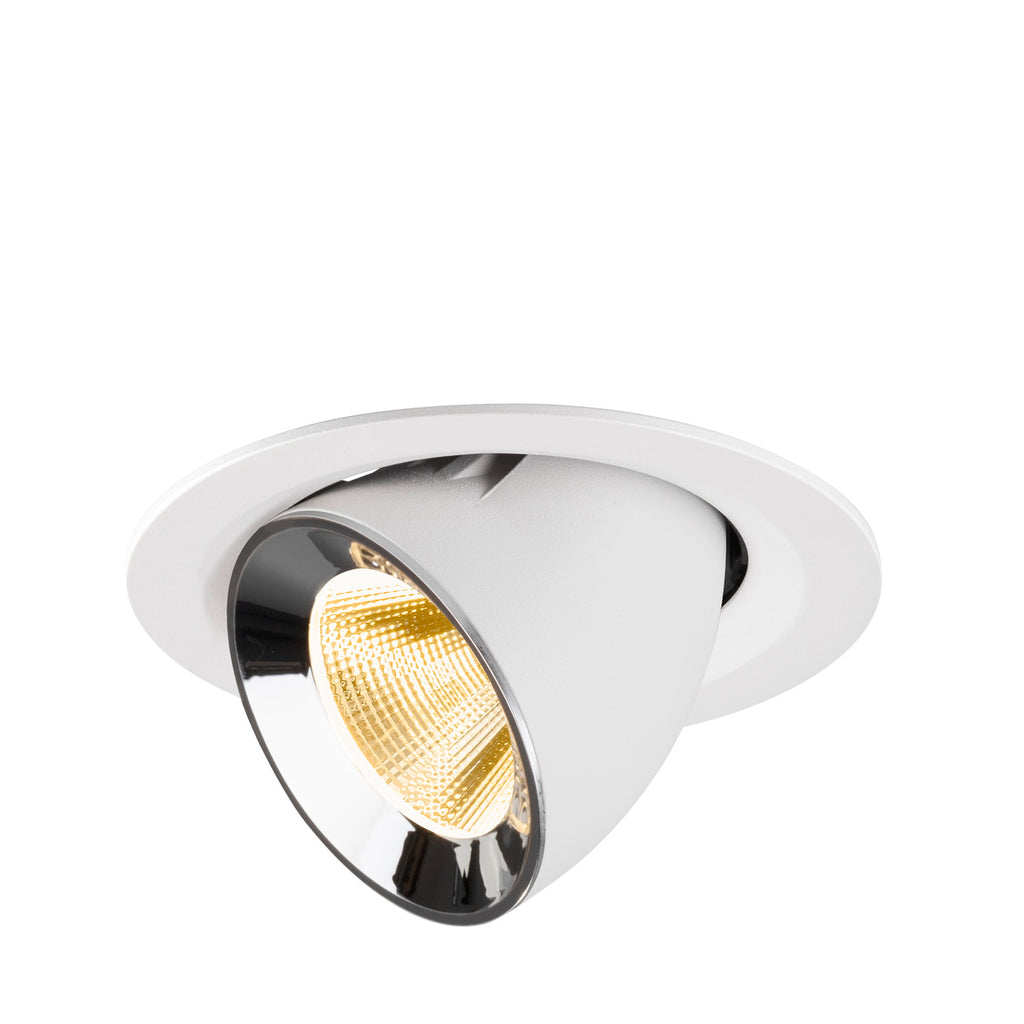 NUMINOS® GIMBLE M, luminária para encastrar no teto, brance/cromada 3000 K 20°