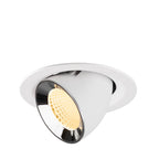NUMINOS® GIMBLE M, luminária para encastrar no teto, brance/cromada 3000 K 40°