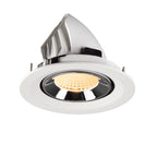 NUMINOS® GIMBLE M, luminária para encastrar no teto, brance/cromada 3000 K 40°