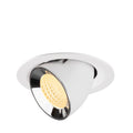 NUMINOS® GIMBLE M, luminária para encastrar no teto, brance/cromada 3000 K 55°
