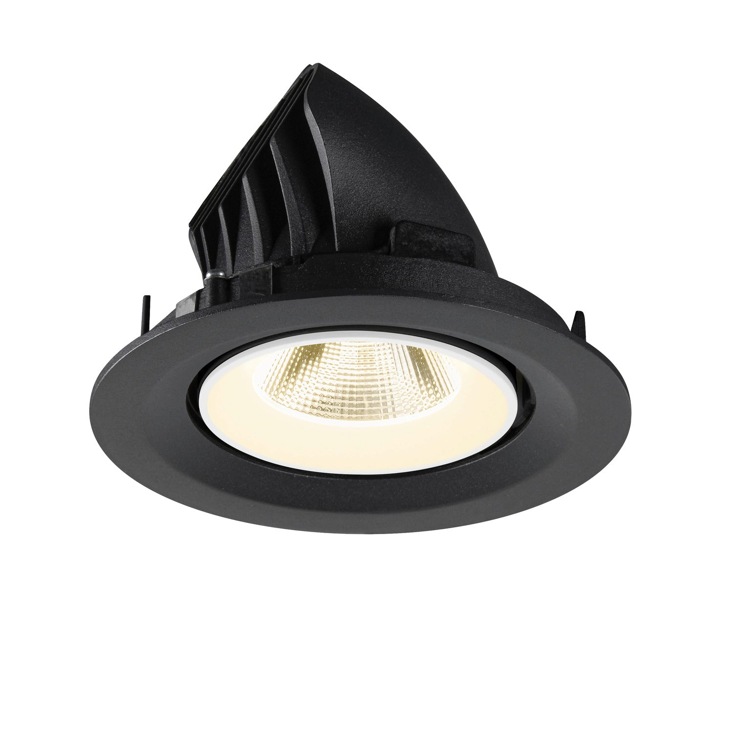 NUMINOS® GIMBLE M, Luminária de teto embutida, 4000 K, 20°, preto / branco
