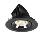 NUMINOS® GIMBLE M, luminária para encastrar no teto, preta/cromada 4000 K 20°
