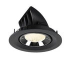 NUMINOS® GIMBLE M, luminária para encastrar no teto, preta/cromada 4000 K 40°