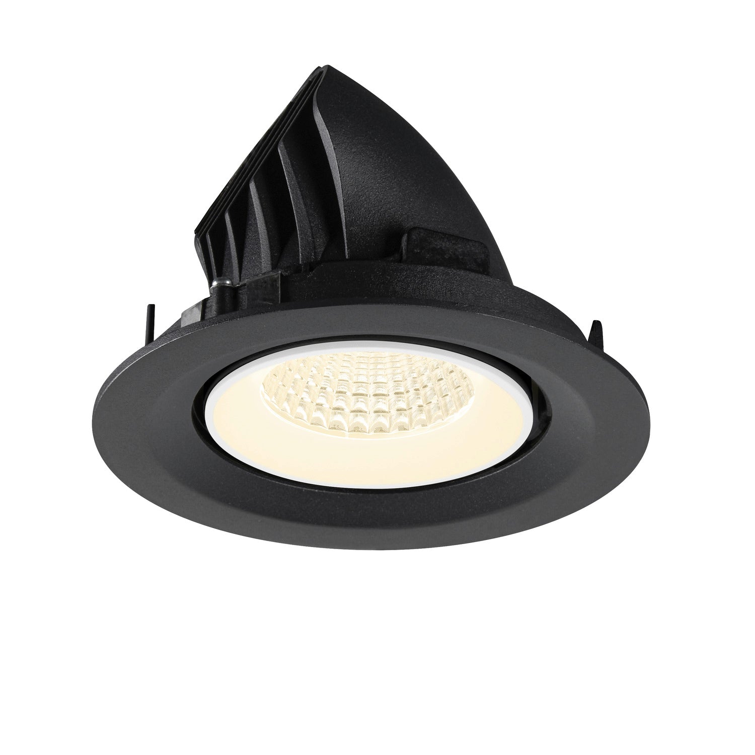 NUMINOS® GIMBLE M, Luminária de teto embutida, 4000 K, 55°, preto / branco