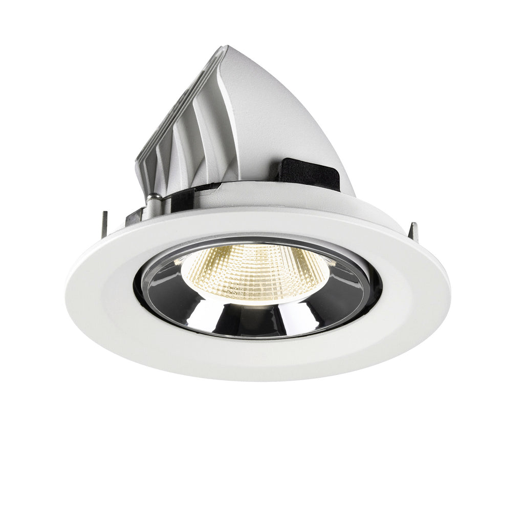 NUMINOS® GIMBLE M, luminária para encastrar no teto, brance/cromada 4000 K 20°