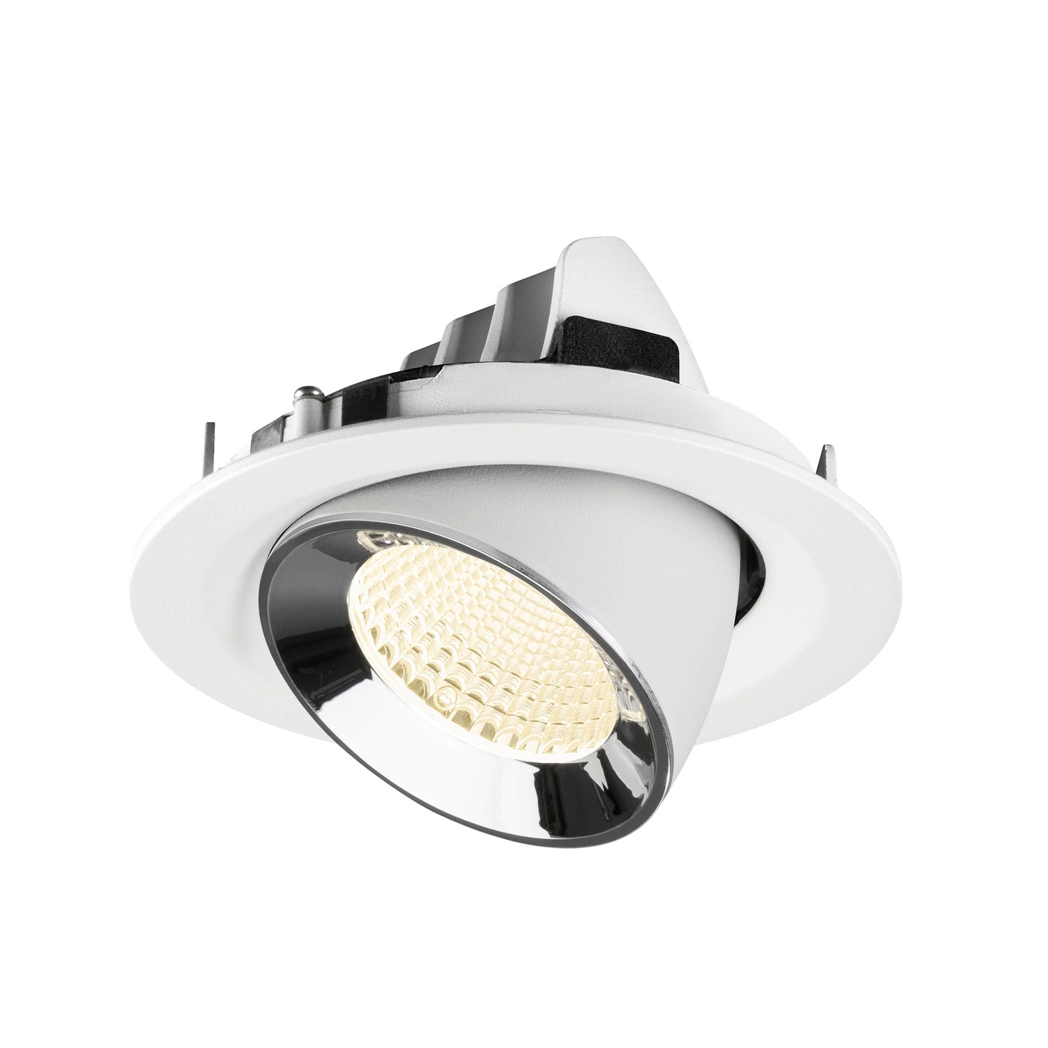NUMINOS® GIMBLE M, luminária para encastrar no teto, brance/cromada 4000 K 40°