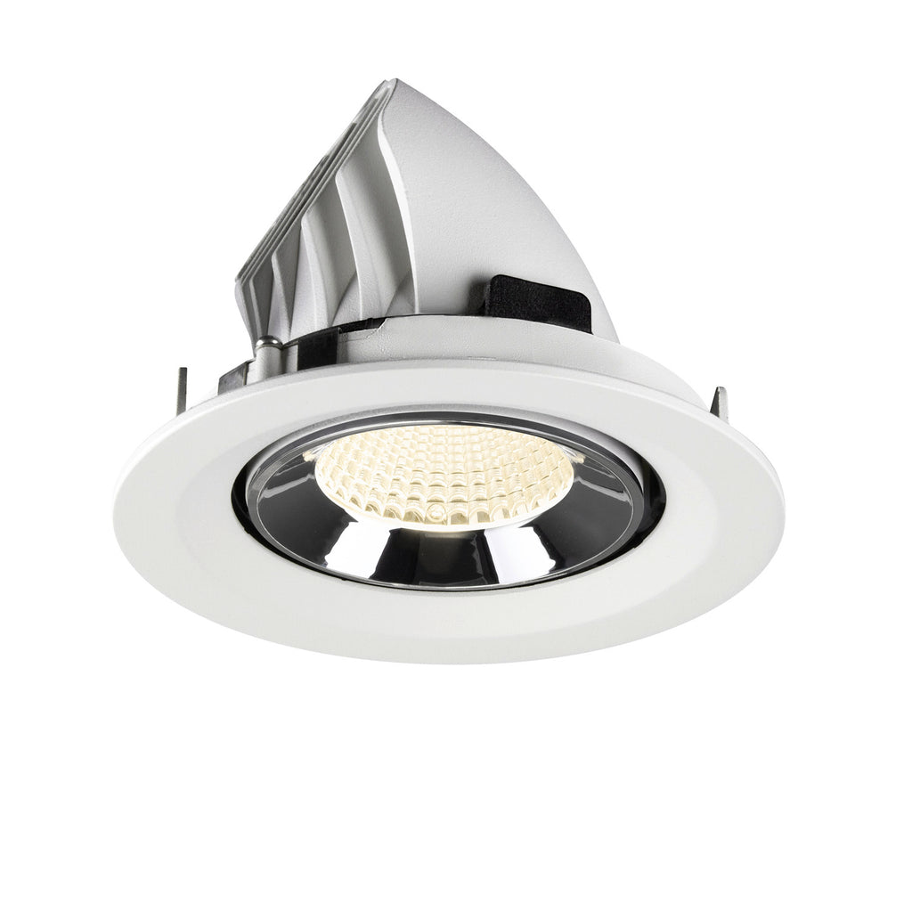NUMINOS® GIMBLE M, luminária para encastrar no teto, brance/cromada 4000 K 40°