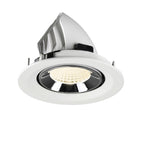 NUMINOS® GIMBLE M, luminária para encastrar no teto, brance/cromada 4000 K 40°