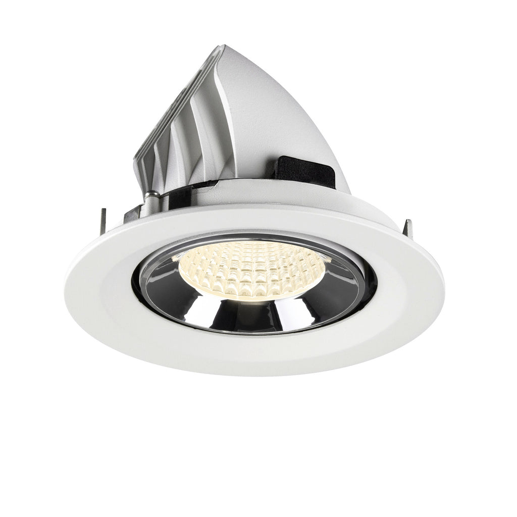 NUMINOS® GIMBLE M, luminária para encastrar no teto, brance/cromada 4000 K 55°
