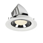 NUMINOS® GIMBLE M, luminária para encastrar no teto, brance/cromada 4000 K 55°
