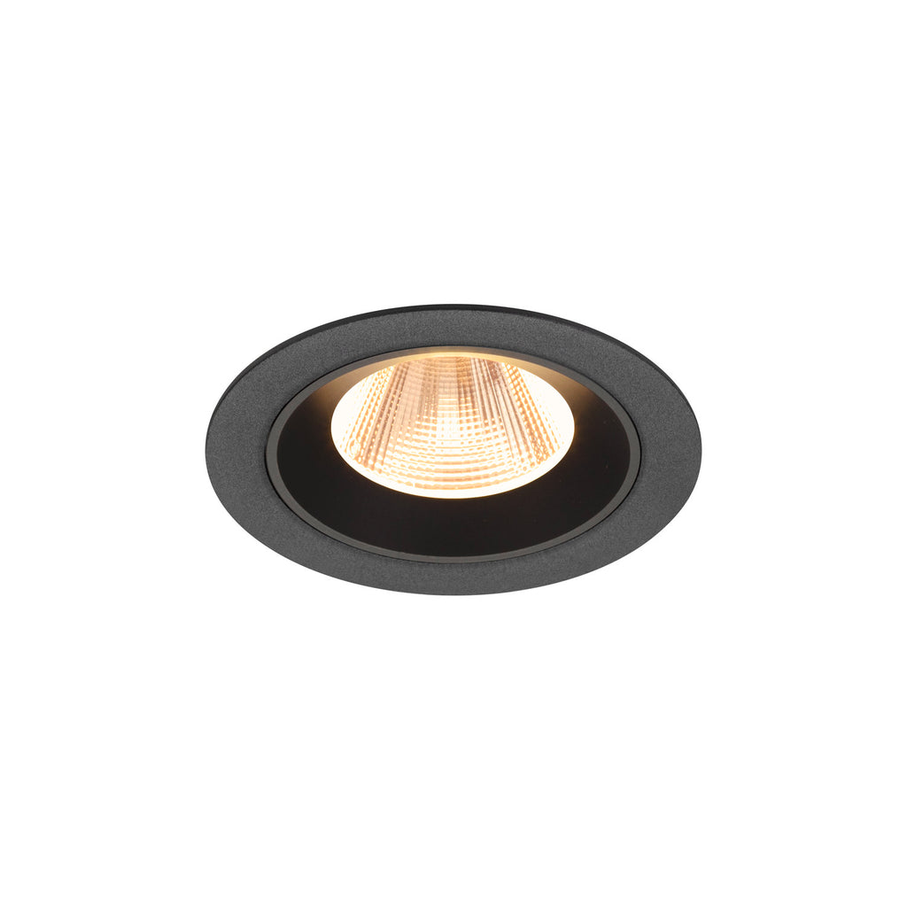 NUMINOS® M, luminária de teto embutida, 2700 K, 20°, IP20, redonda, preta