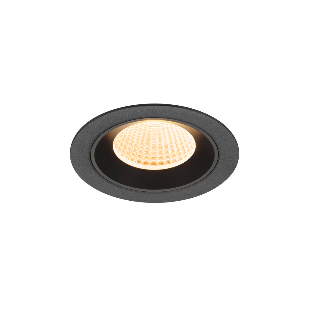 NUMINOS® M, luminária de teto embutida, 2700 K, 40°, IP20, redonda, preta
