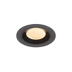 NUMINOS® M, luminária de teto embutida, 2700 K, 40°, IP20, redonda, preta