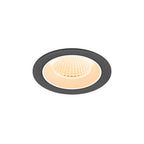 NUMINOS® M, luminária de teto embutida, 2700 K, 40°, IP20, redonda, preto / branco