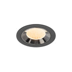 NUMINOS® M, luminária para encastrar no teto, preta/cromada 2700 K 40°