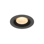 NUMINOS® M, luminária de teto embutida, 2700 K, 55°, IP20, redonda, preta