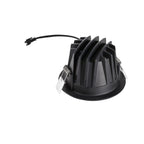 NUMINOS® M, luminária para encastrar no teto, preta/cromada 2700 K 55°