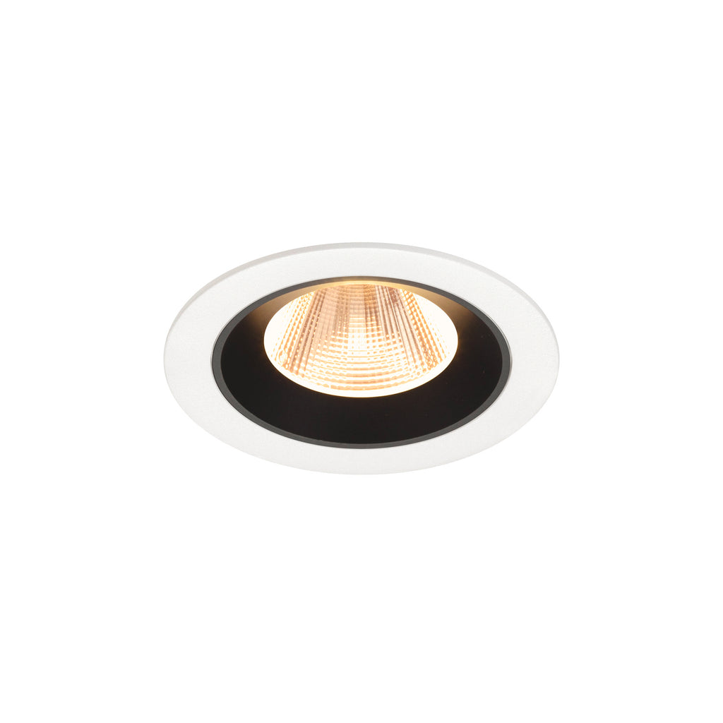 NUMINOS® M, luminária para encastrar no teto, brance/preta 2700 K 20°