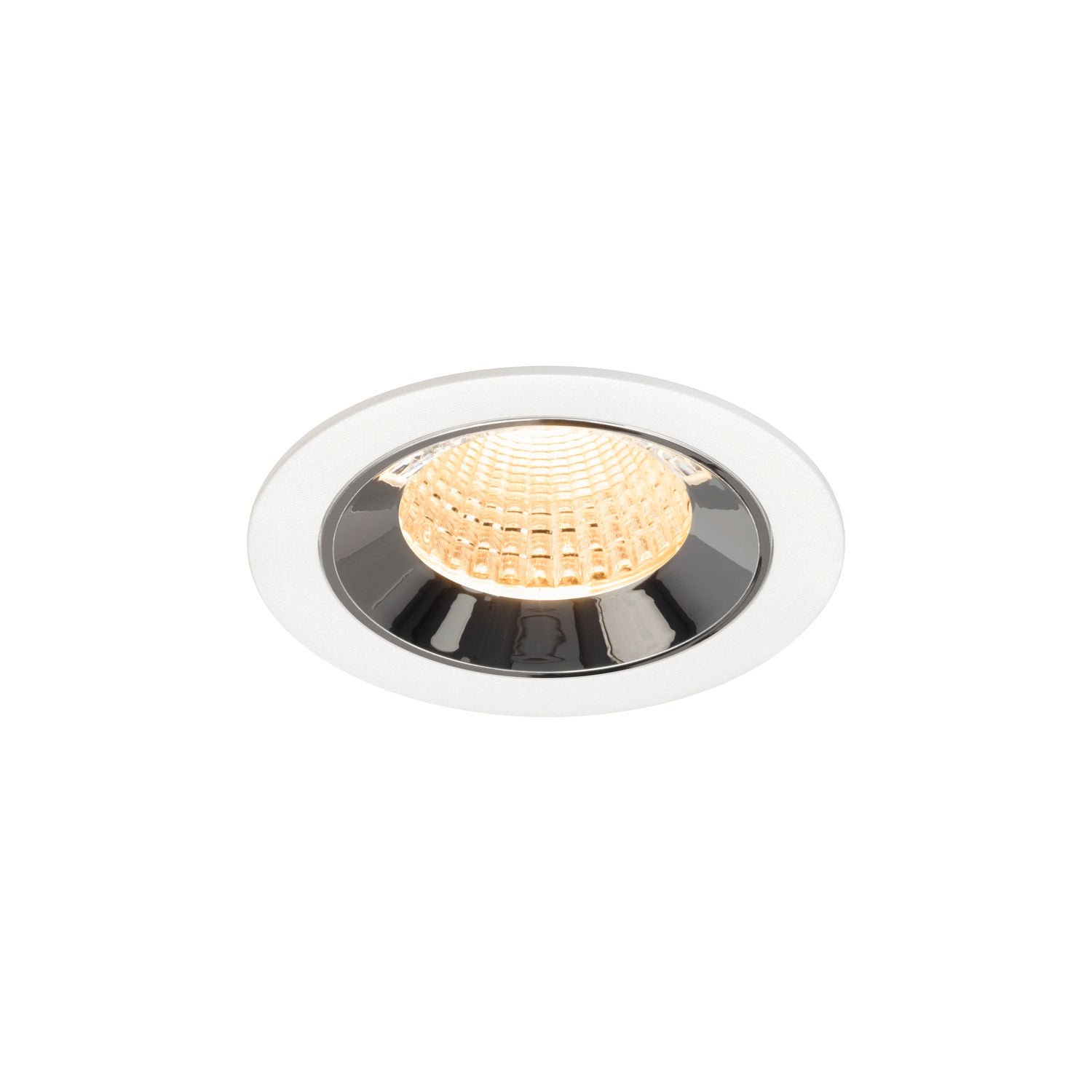 NUMINOS® M, luminária para encastrar no teto, brance/cromada 2700 K 55°