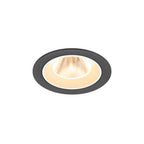 NUMINOS® M, luminária de teto embutida, 3000 K, 20°, IP20, redonda, preto / branco