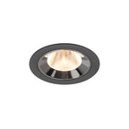 NUMINOS® M, luminária para encastrar no teto, preta/cromada 3000 K 20°