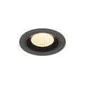 NUMINOS® M, luminária de teto embutida, 3000 K, 40°, IP20, redonda, preta