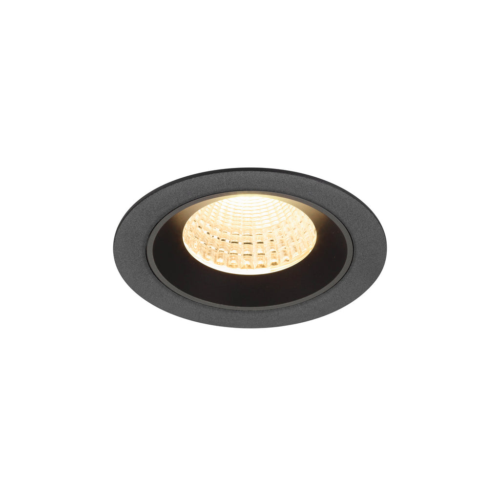 NUMINOS® M, luminária de teto embutida, 3000 K, 55°, IP20, redonda, preta