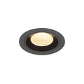 NUMINOS® M, luminária de teto embutida, 3000 K, 55°, IP20, redonda, preta