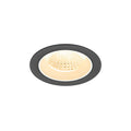 NUMINOS® M, luminária de teto embutida, 3000 K, 55°, IP20, redonda, preto / branco