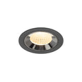 NUMINOS® M, luminária para encastrar no teto, preta/cromada 3000 K 55°