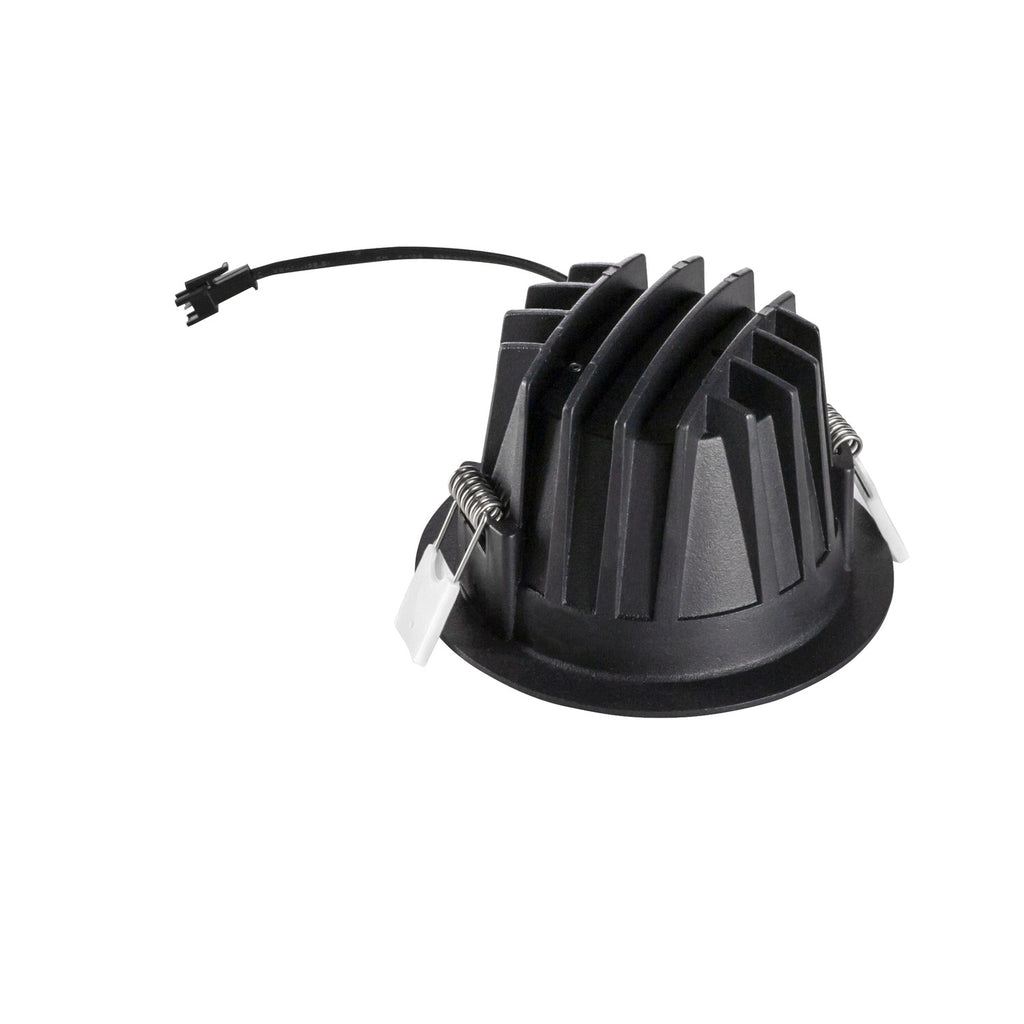 NUMINOS® M, luminária para encastrar no teto, preta/cromada 3000 K 55°