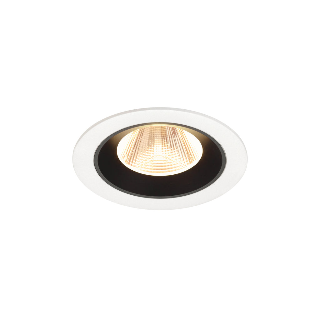 NUMINOS® M, luminária para encastrar no teto, brance/preta 3000 K 20°