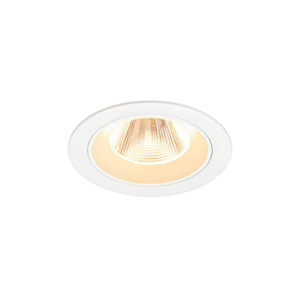 NUMINOS® M, luminária de teto embutida, 3000 K, 20°, IP20, redonda, branca